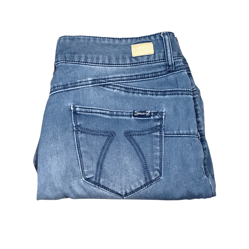 Seven7 Booty Shaper Jeans Womens 14 Blue Excellent High Rise Skinny Stretch
